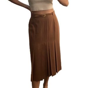 Vintage Gucci Wool pleated midi skirt